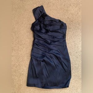 Express size 2 navy blue shoulder mini party cocktail dress